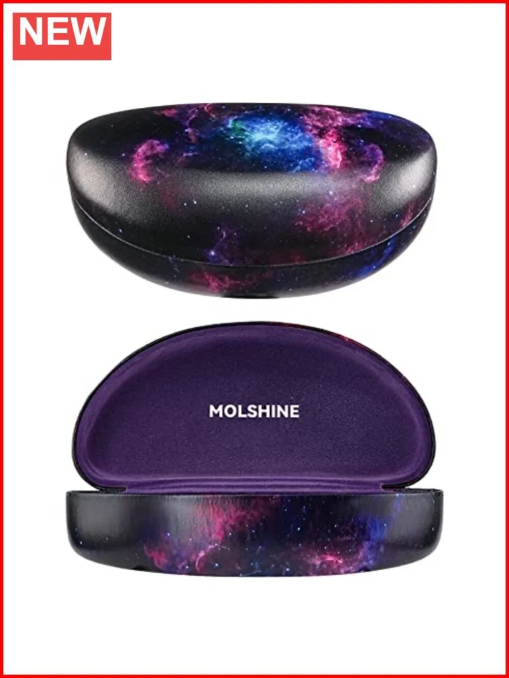 Hard Shell Sunglasses Case Large PU Leather Eyeglasses Holder for Oversized